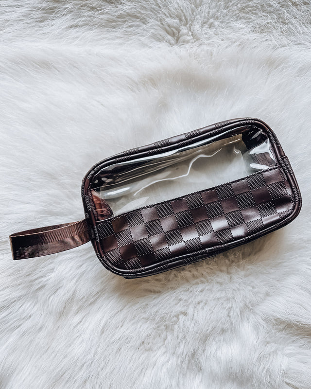 Clear Cosmetic Bag [brown]