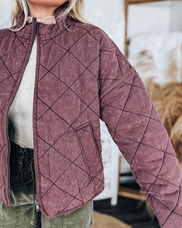 Sienna Quilted Jacket [plum]