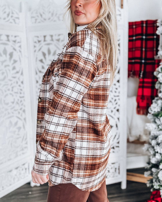 Ella's Everyday Plaid top [brown/rust/white]