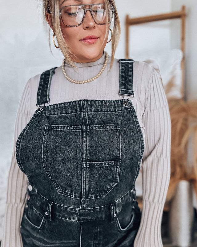 Dani denim barrel overalls [black]