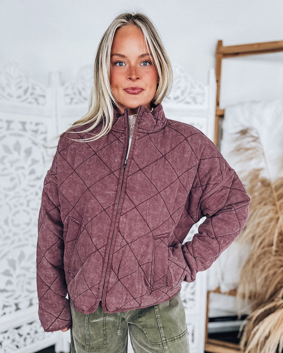 Sienna Quilted Jacket [plum]