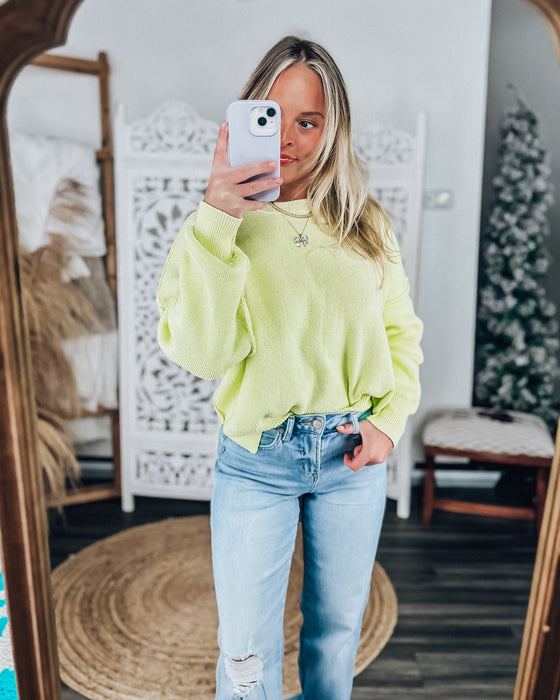 Luna Glow Sweater [soft lime]