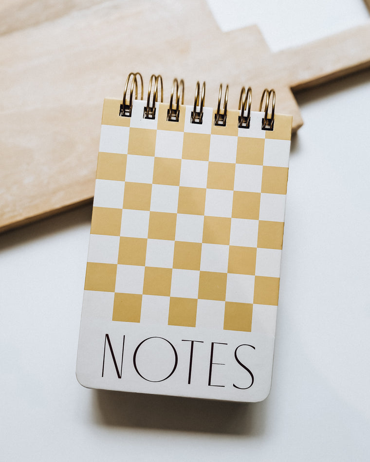 Chunky Twin-Wire Notepad [checkered]