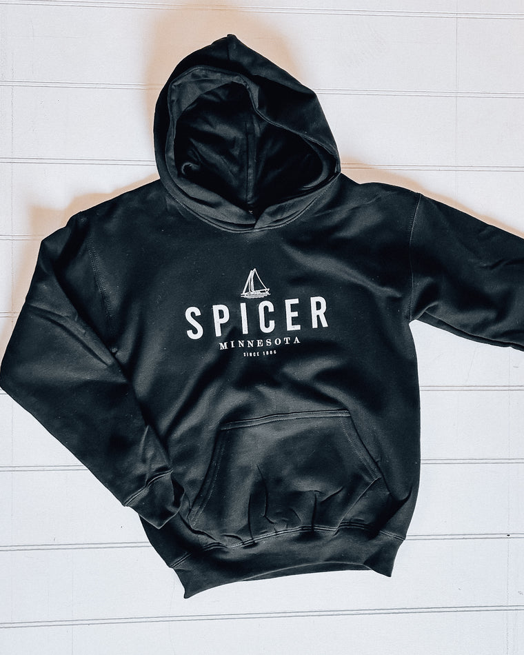 SPICER Sailboat Youth Hoodie [black/white]