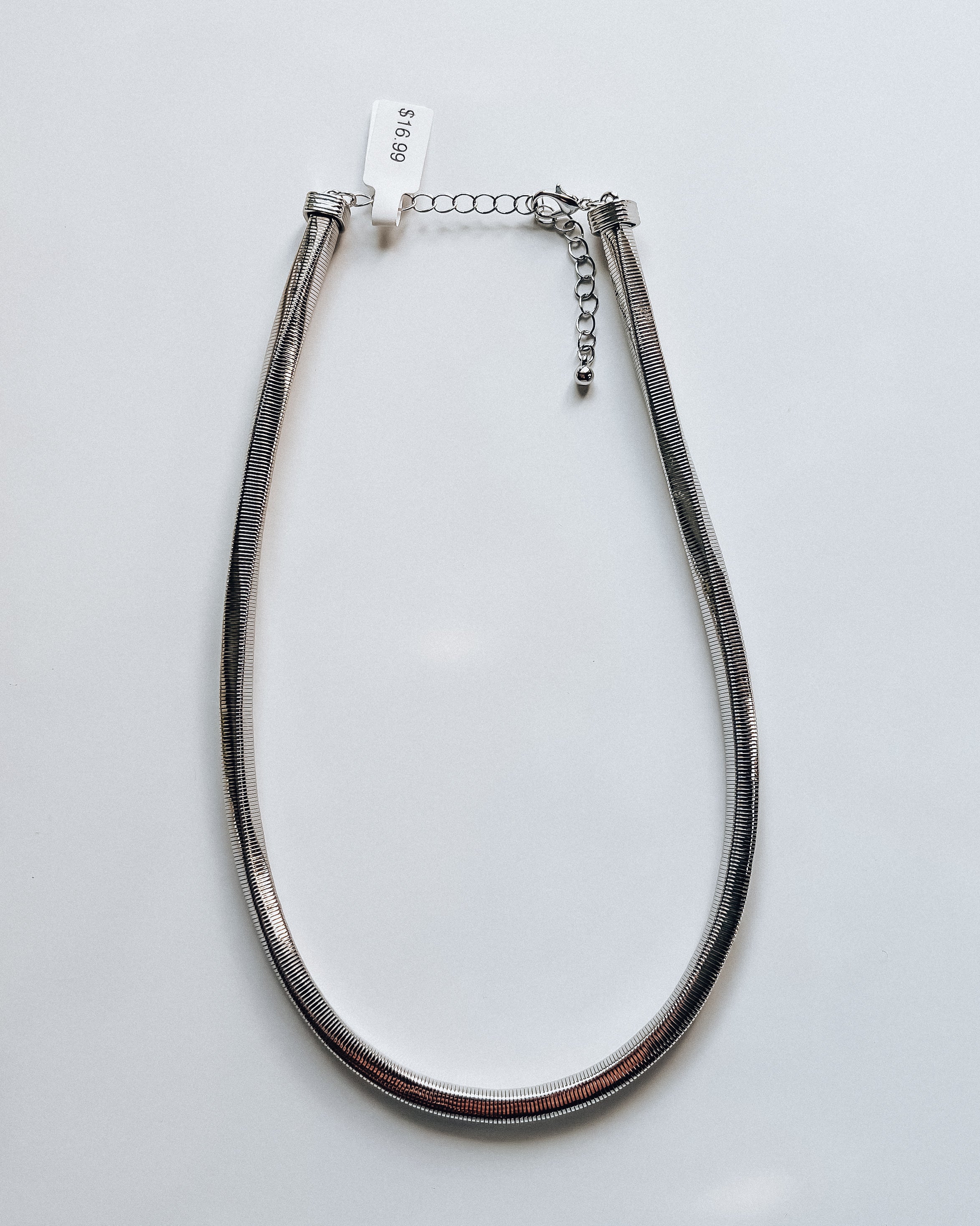 stretch coil necklace [silver]