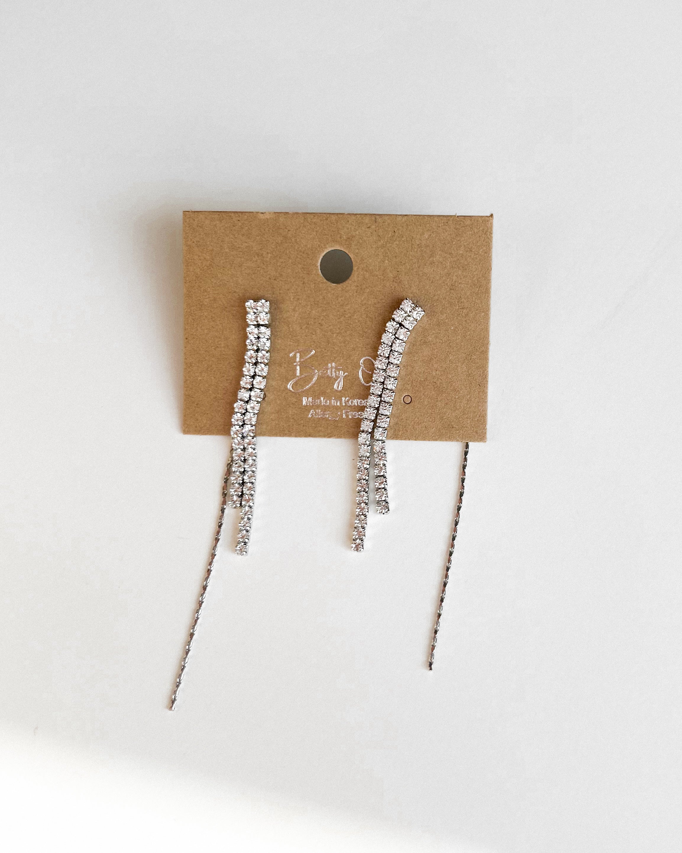 Diamond Tassel Earrings [silver]