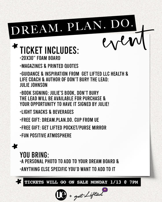 dream. plan. do. VISION MAPPING event w/ Julie from Get Lifted [2025]