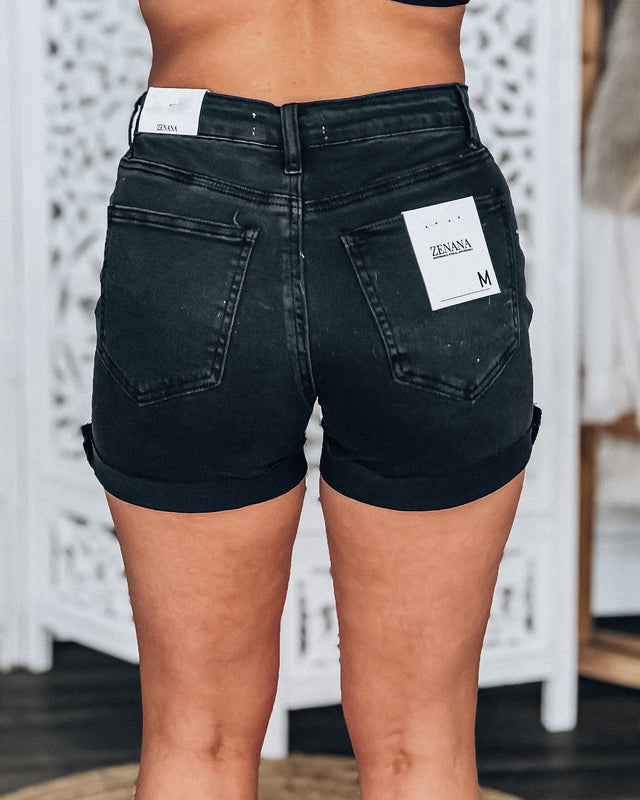 Harper Denim Shorts [black]