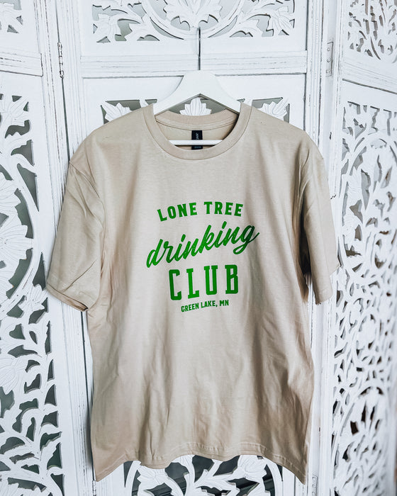Lone Tree Drinking Club Tee [sand/green]