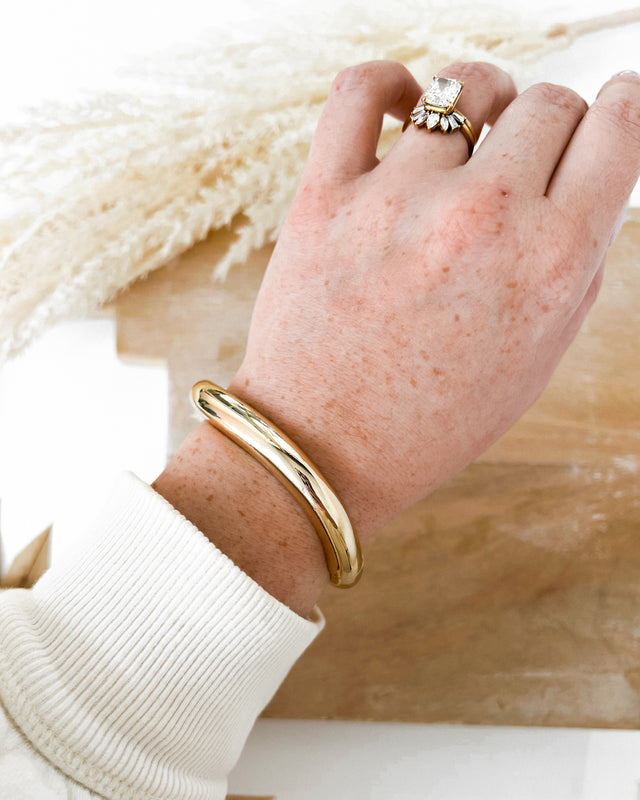 Organic Bangle WP [14K gold dipped]