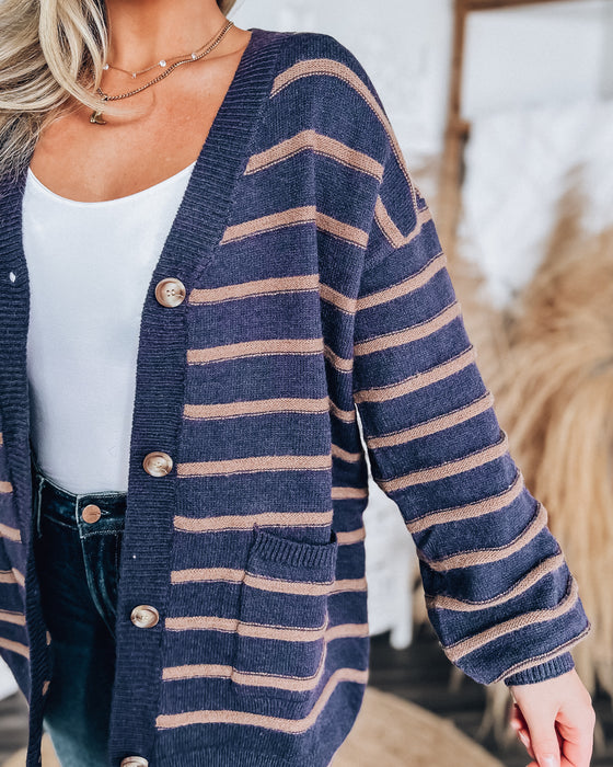 Lou Sweater Cardigan [navy/mocha]