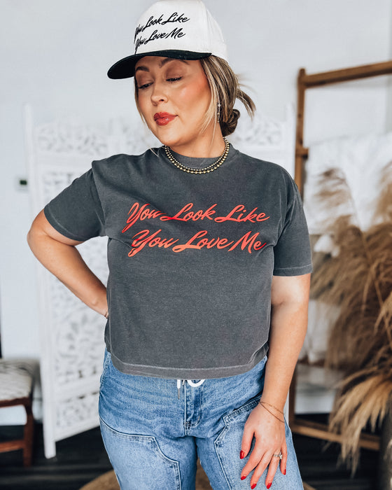 Like you Love Me Boxy Tee [charcoal]