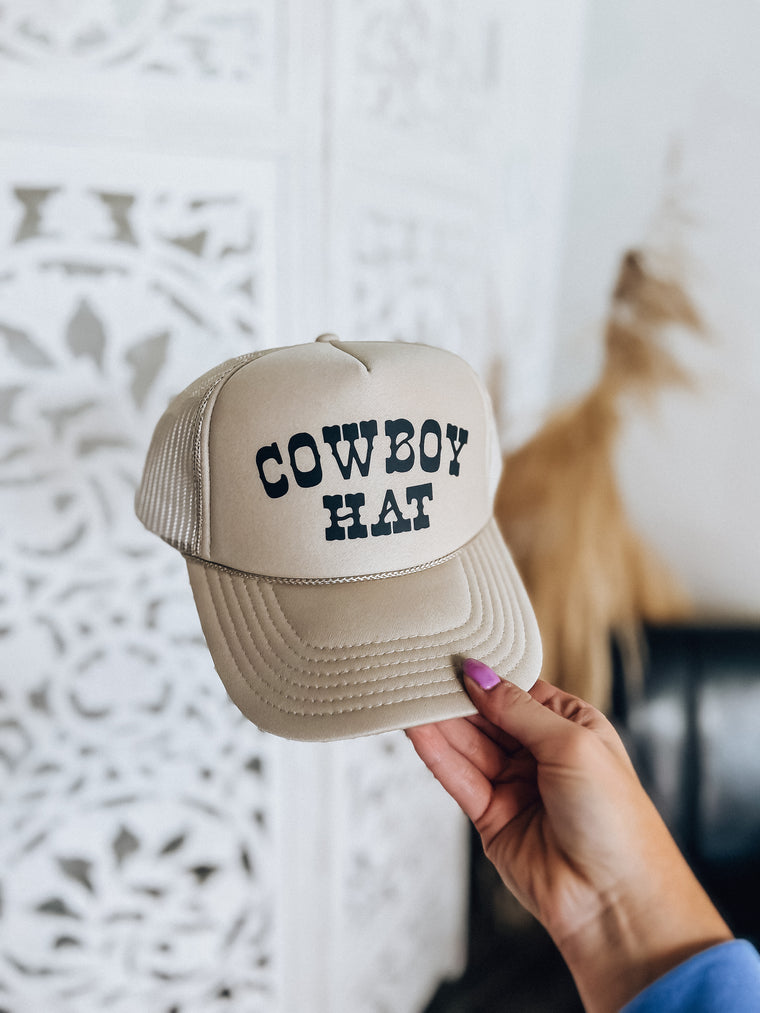Cowboy Hat - Trucker Hat [sand/black]