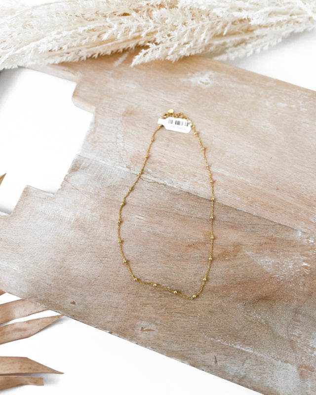 Ball Chain Necklace WP [14K gold dipped]