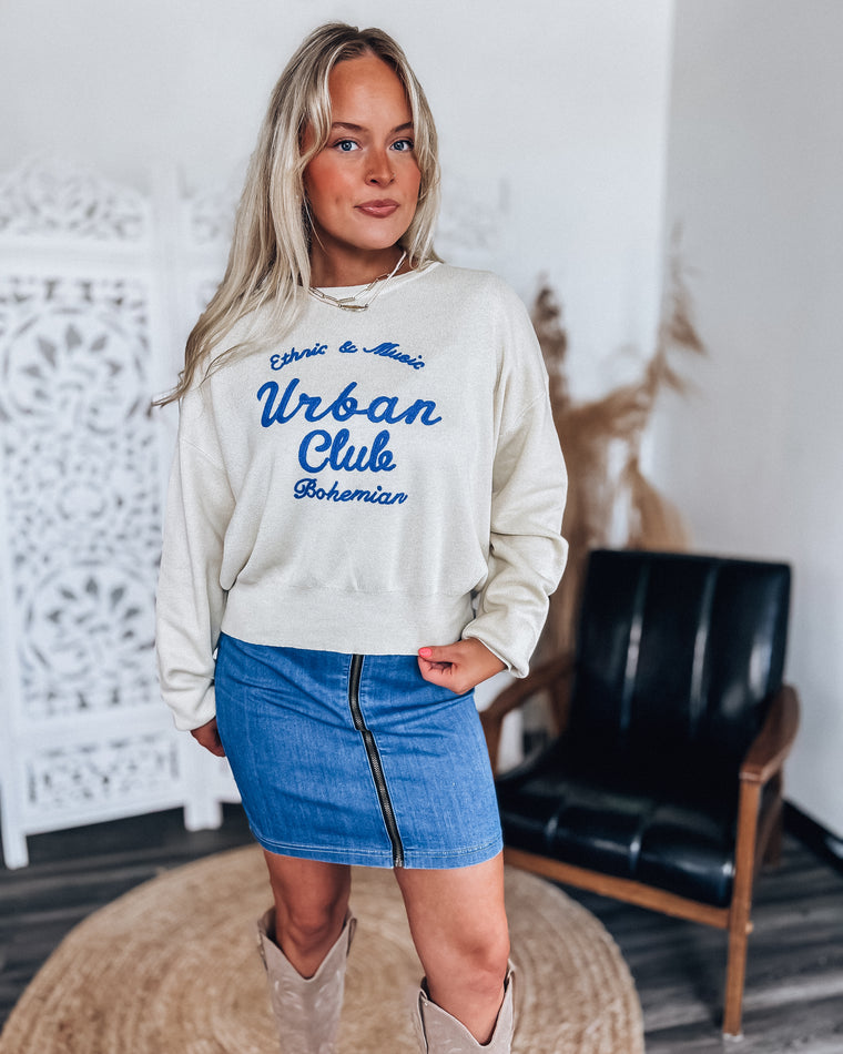 Urban Bohemian Sweater [cream/royal]