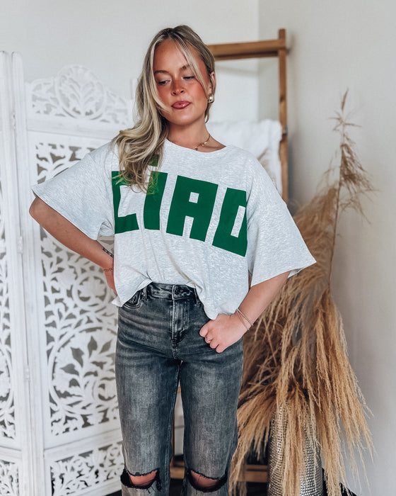 CIAO graphic top [grey/green]