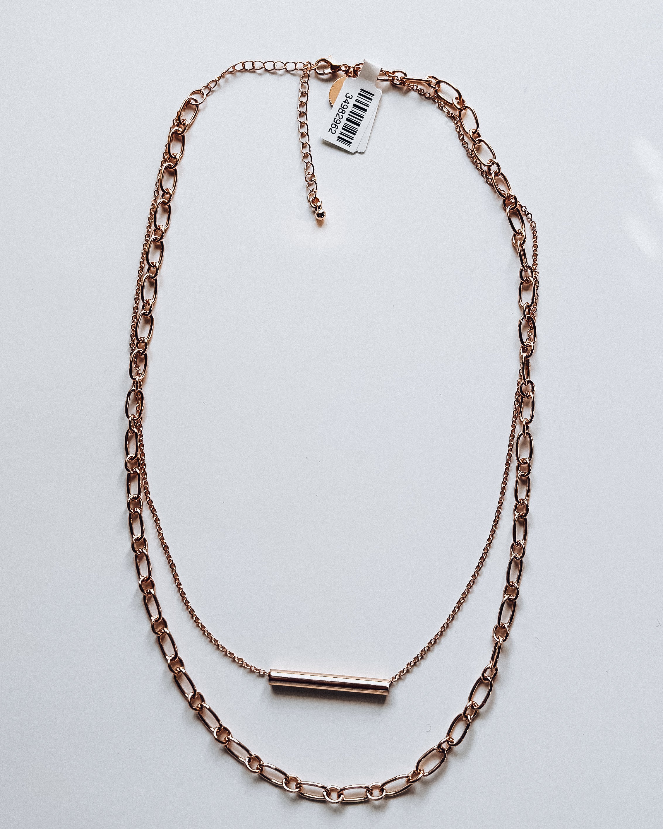 layered tube necklace [gold]