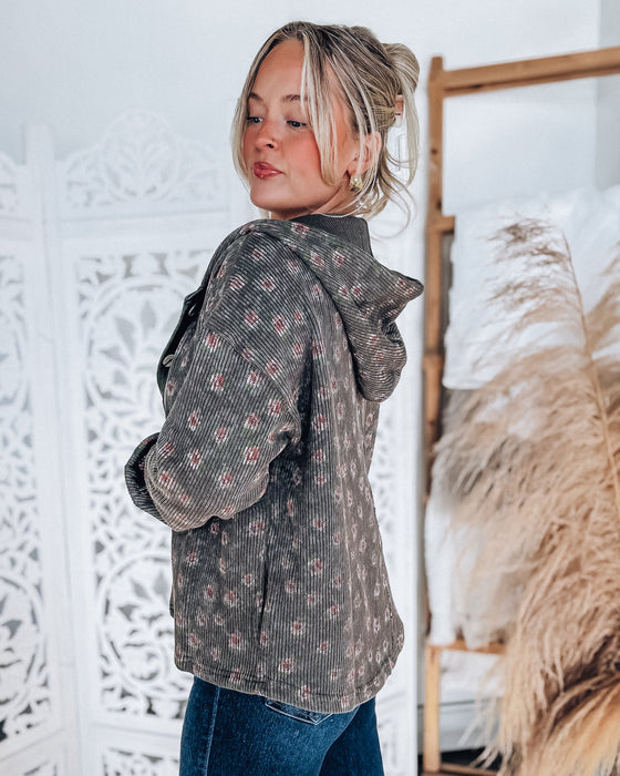 Kami Floral cardigan [olive]