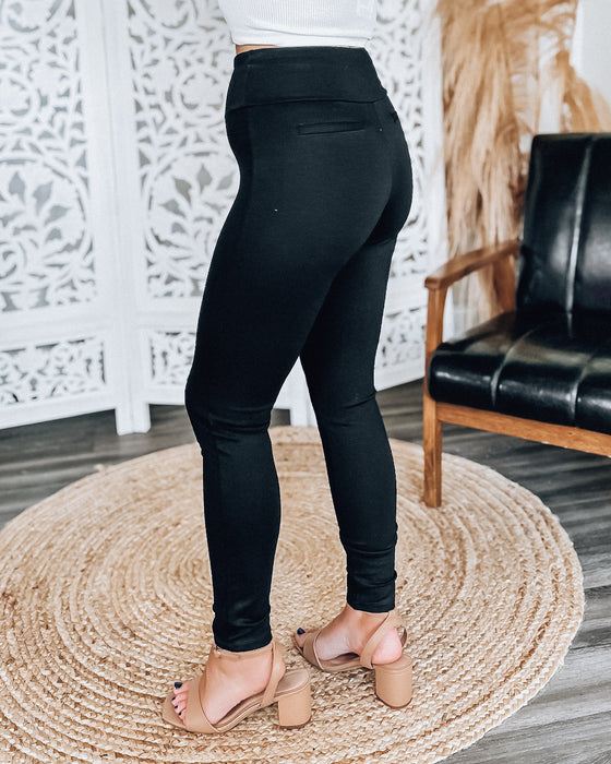 Dress Pant Leggings  [black]