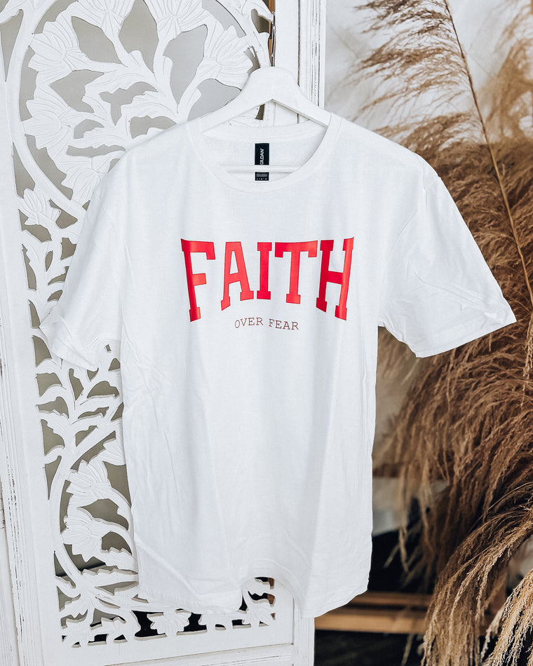 Faith over Fear T-shirt [white/red]