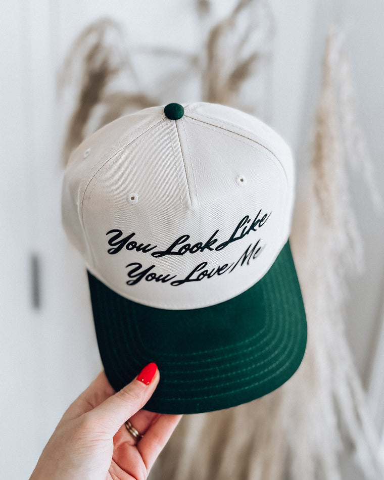 You Love Me - Canvas Hat [forest/cream]