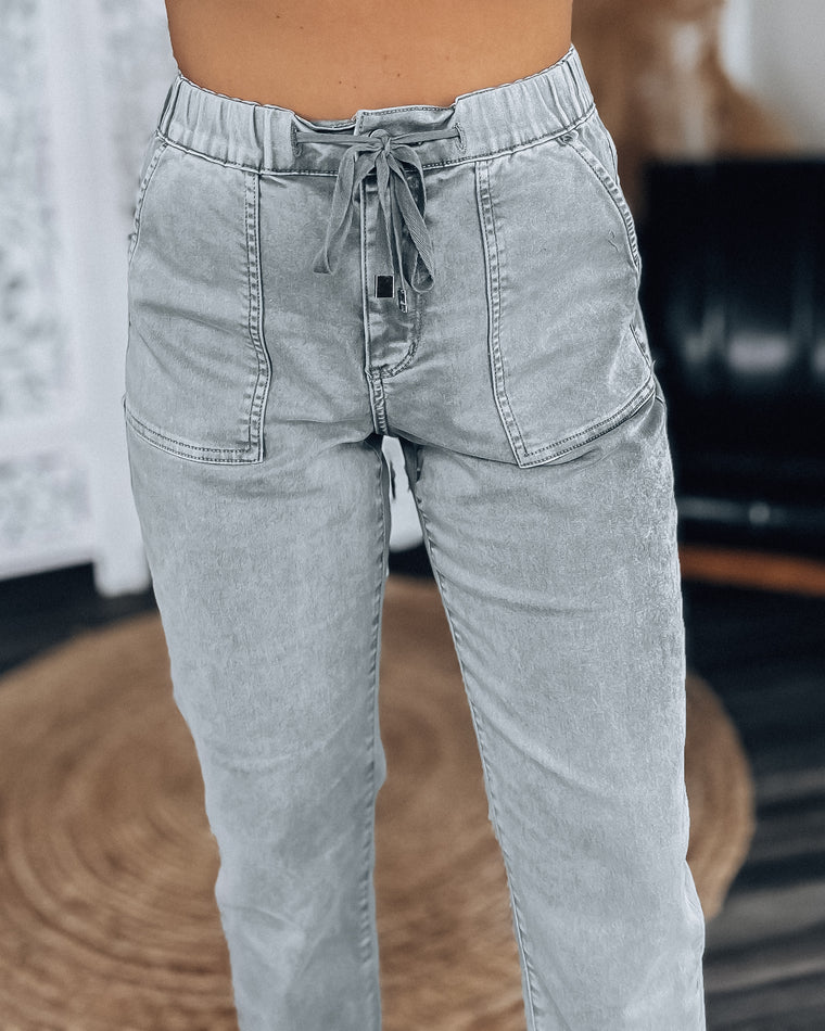 MICA DENIM Ashley Jogger Jeans [ash grey]