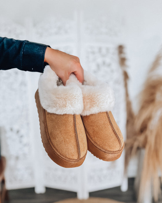 Alaska Platform Fur Slipper [chestnut]