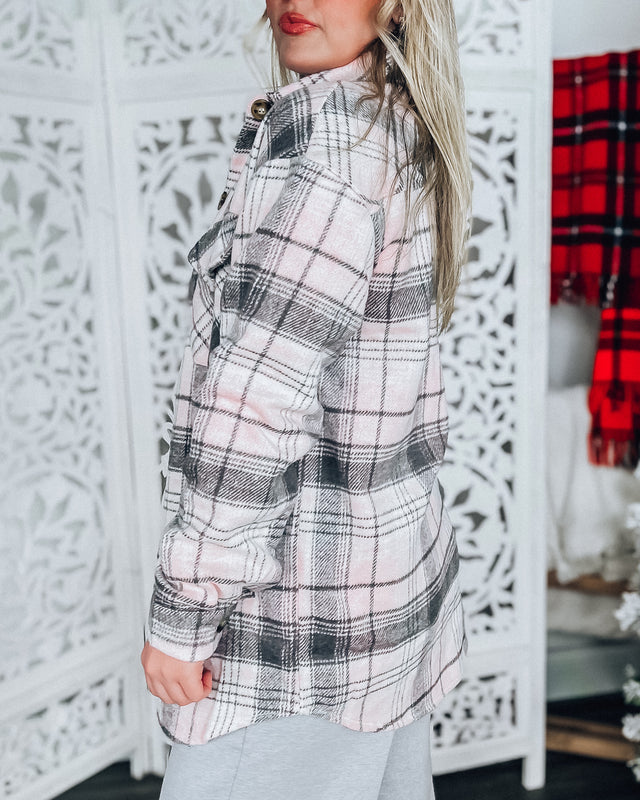 Ella's Everyday Plaid top [pink/grey]