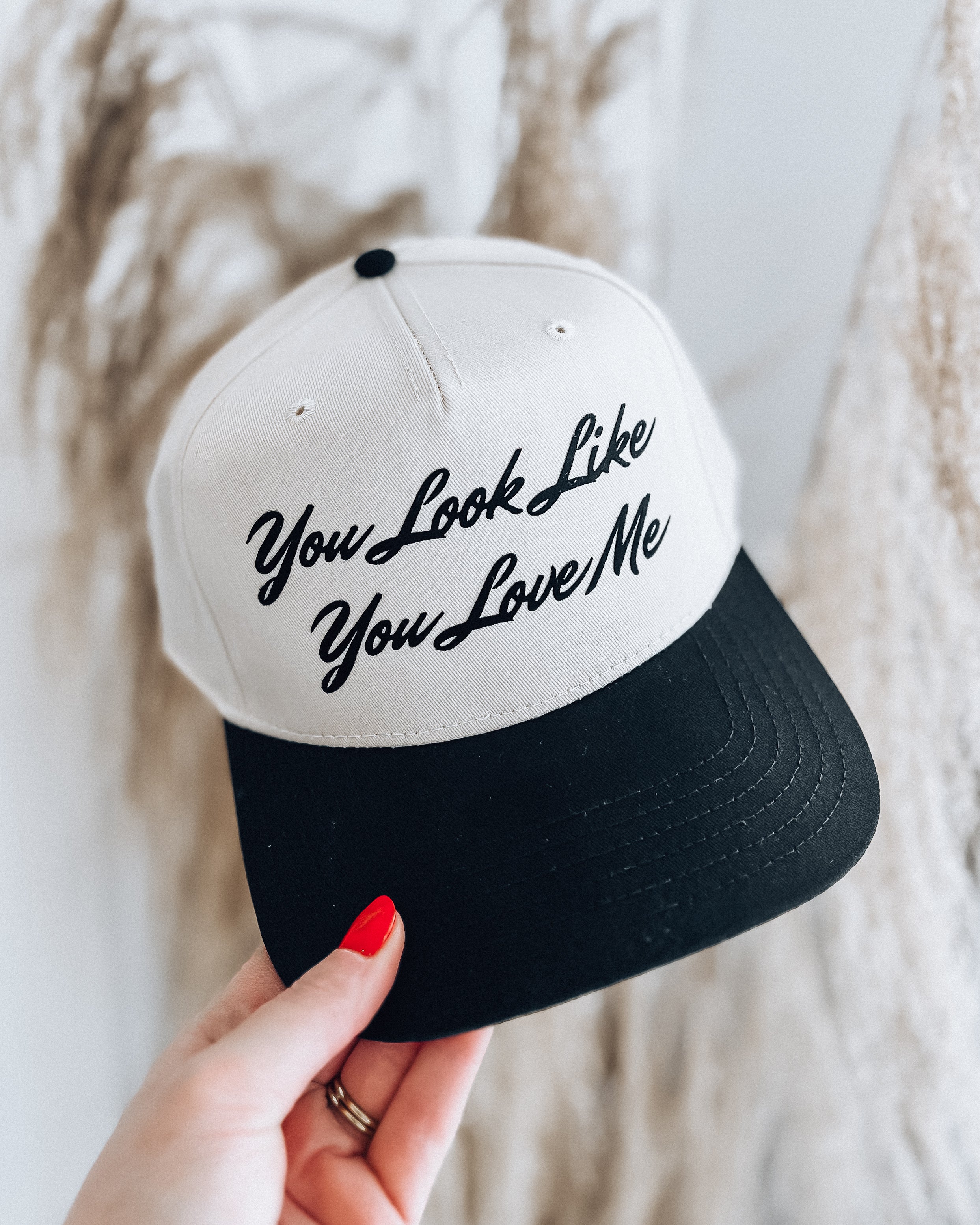 You Love Me - Canvas Hat [black/cream]