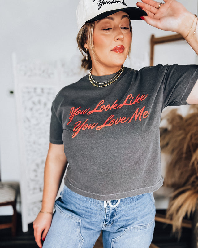 Like you Love Me Boxy Tee [charcoal]