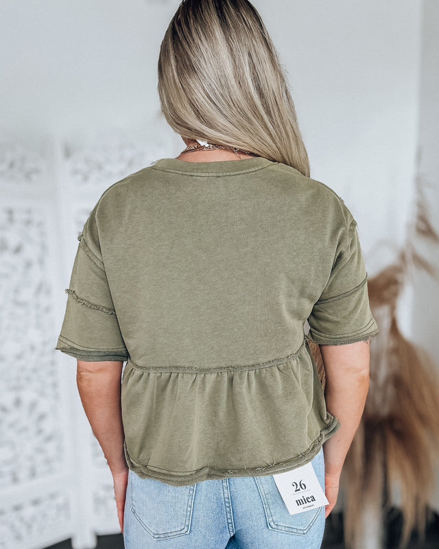 Ready to Ruffle Top [olive]