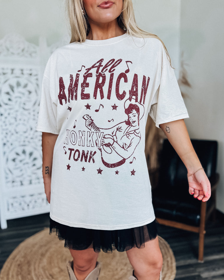 All American Honky Tonk Graphic Tee [natural/brown]