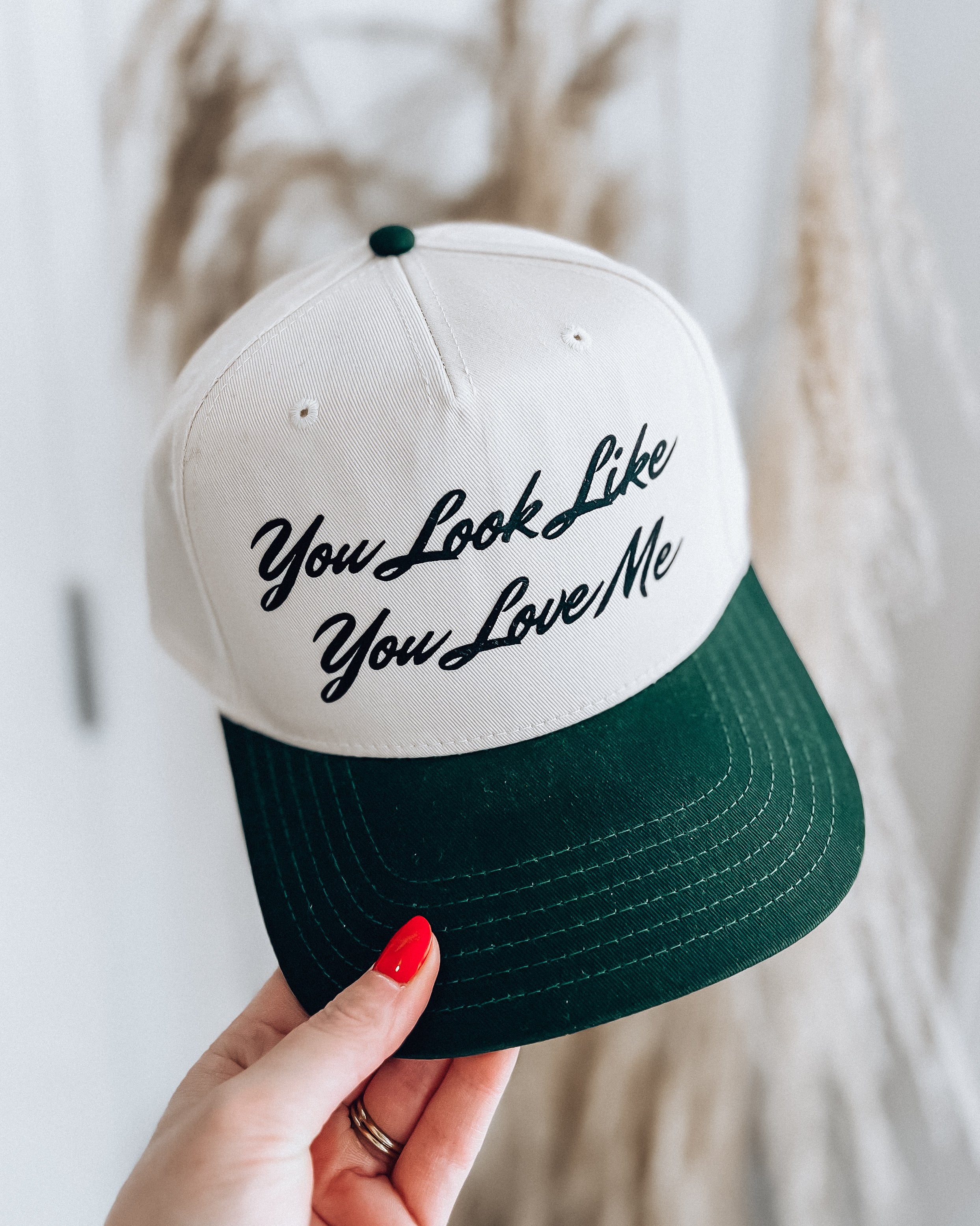 You Love Me - Canvas Hat [forest/cream]