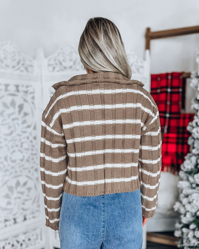 Stella Stripe Sweater [mocha]