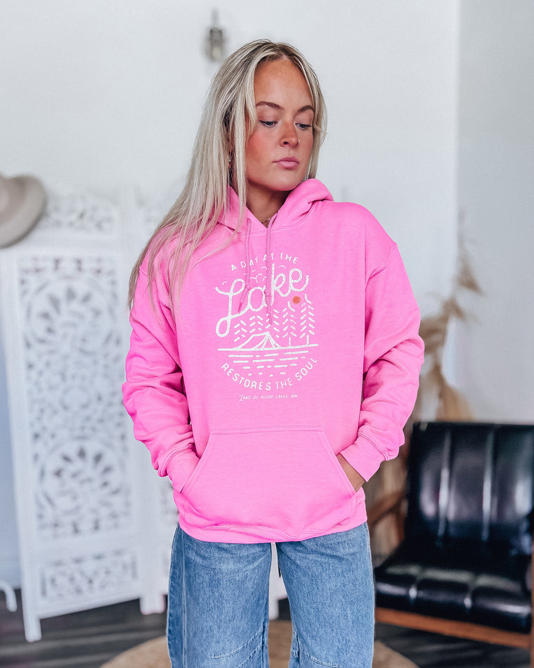 A Day at the Lake Hoodie [pink]
