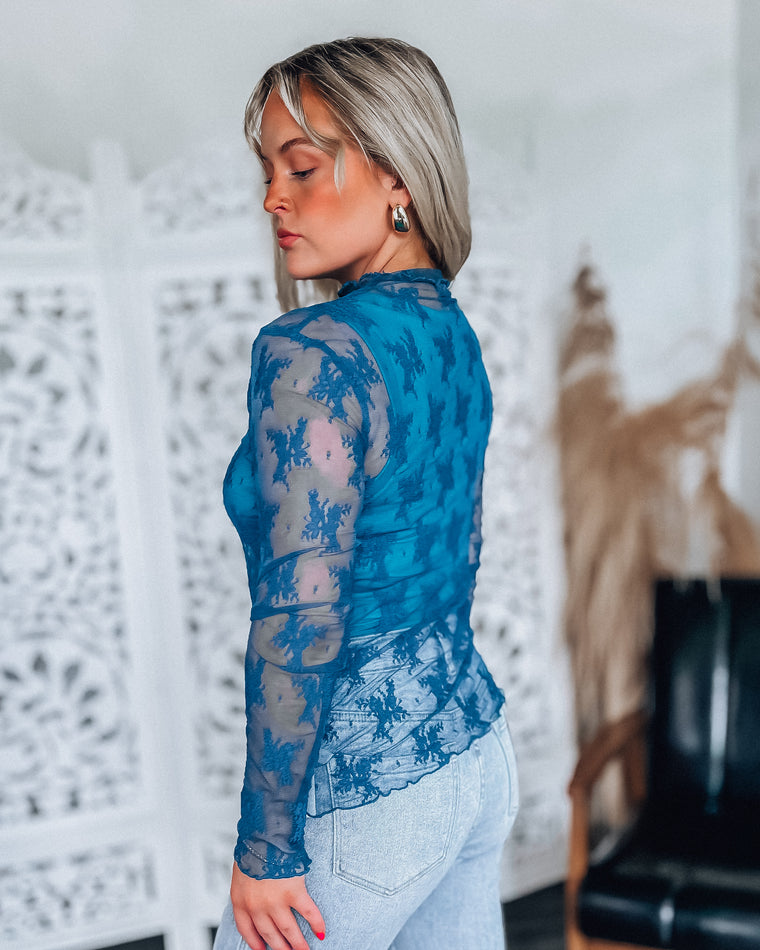 Leading Lace Top [teal]