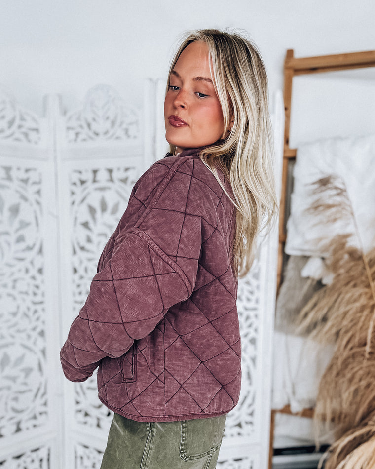 Sienna Quilted Jacket [plum]