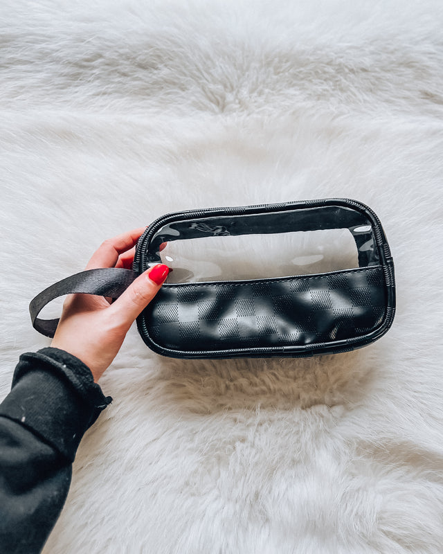 Clear Cosmetic Bag [black]