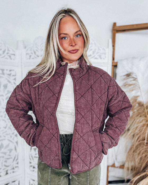 Sienna Quilted Jacket [plum]