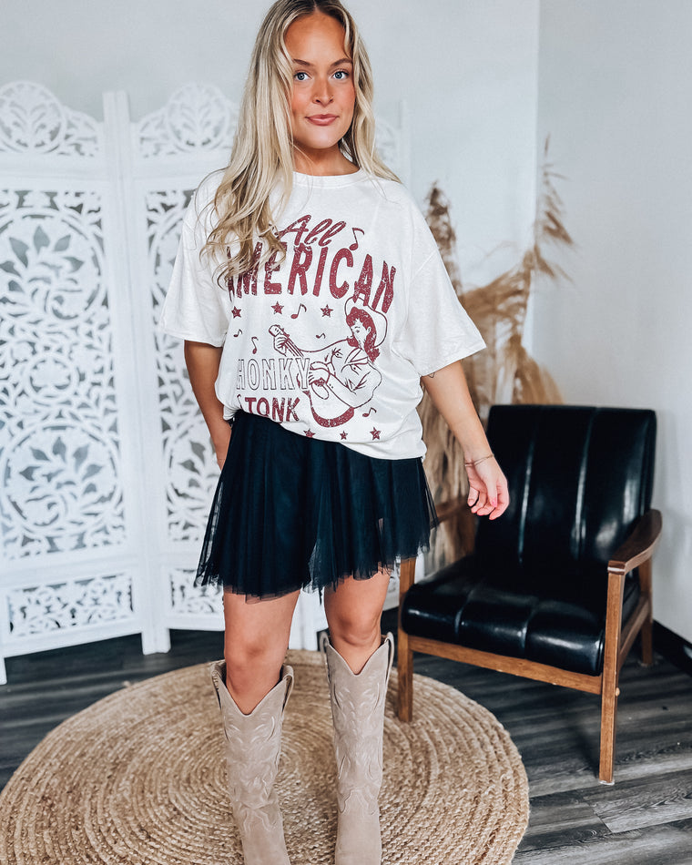 All American Honky Tonk Graphic Tee [natural/brown]