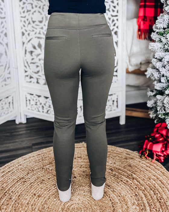 Dress Pant Leggings [olive]