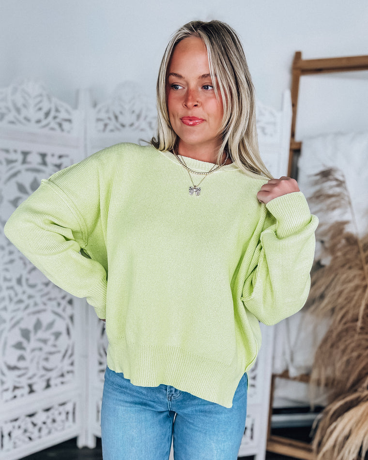 Luna Glow Sweater [soft lime]