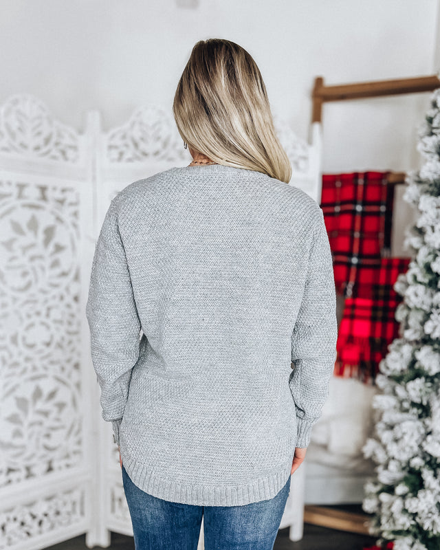 Round Neck Sweater [heather grey]