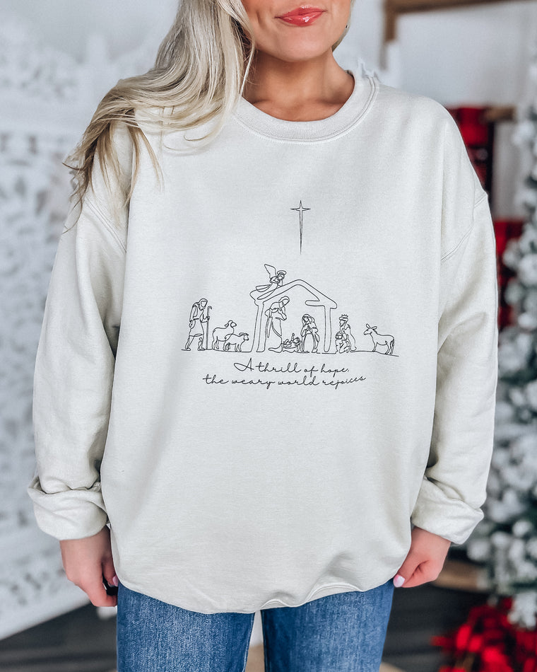 A Thrill of Hope Sweatshirt [sand/black]