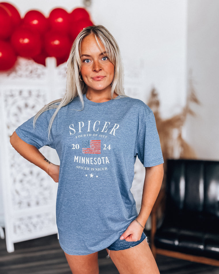 SPICER Fourth of July 2024 Tee [heather blue]