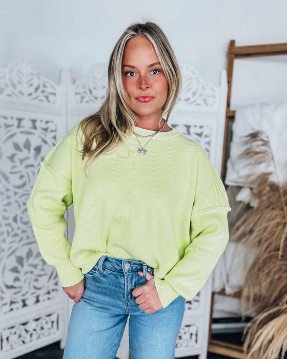 Luna Glow Sweater [soft lime]