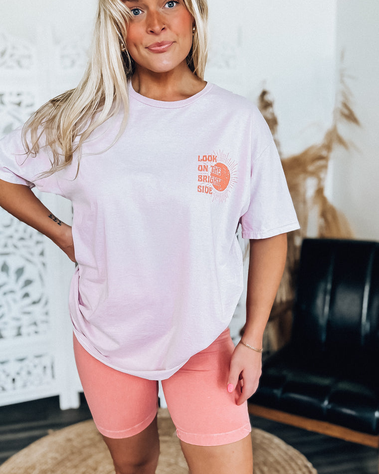 Bright Side Graphic Tee [pastel rose]