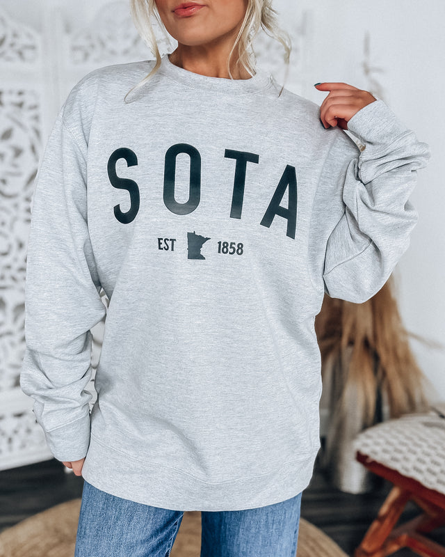 Sota MN 1858 Icon Unisex Crew [hthr grey/black]