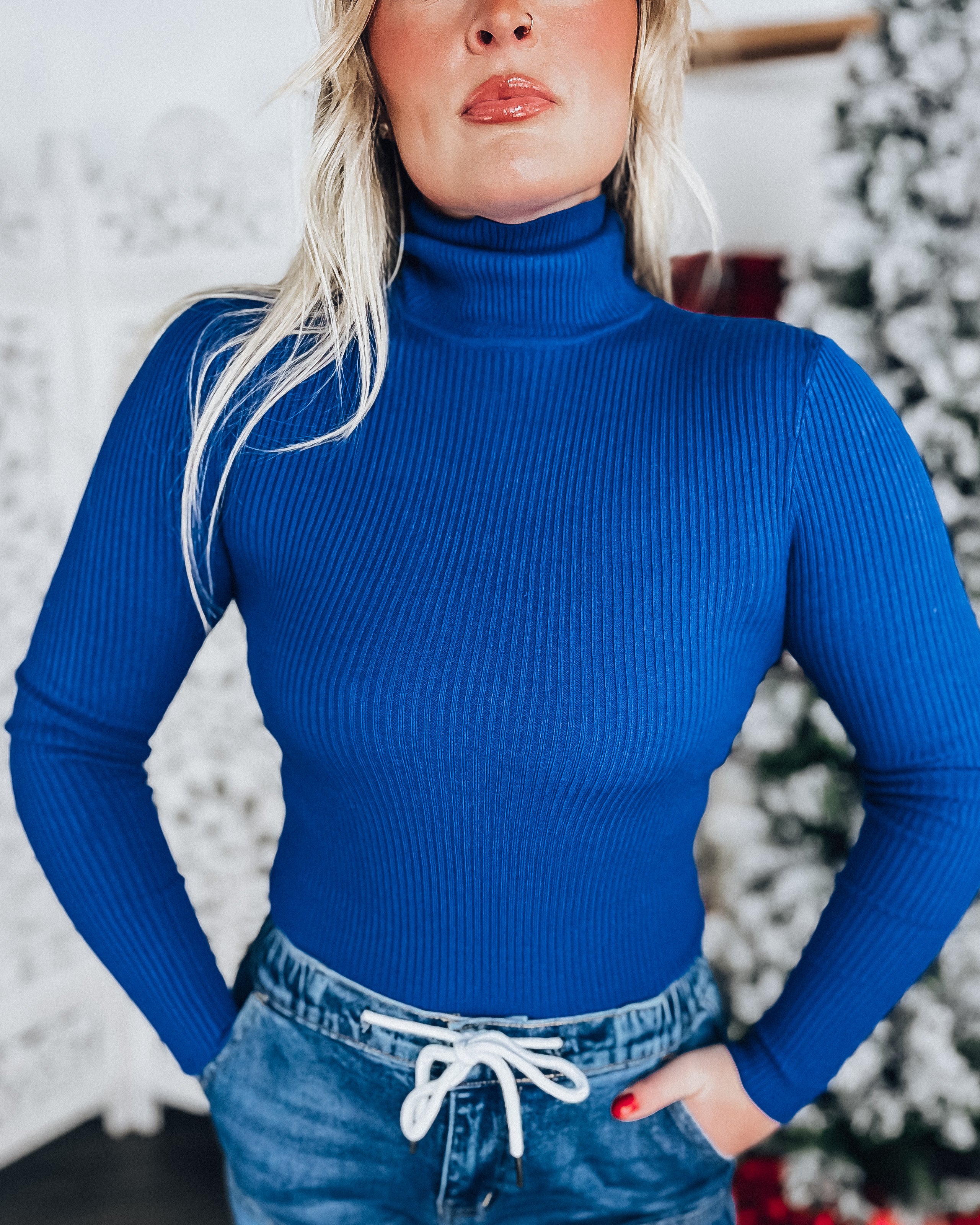 Norah Ribbed Turtleneck [royal blue]