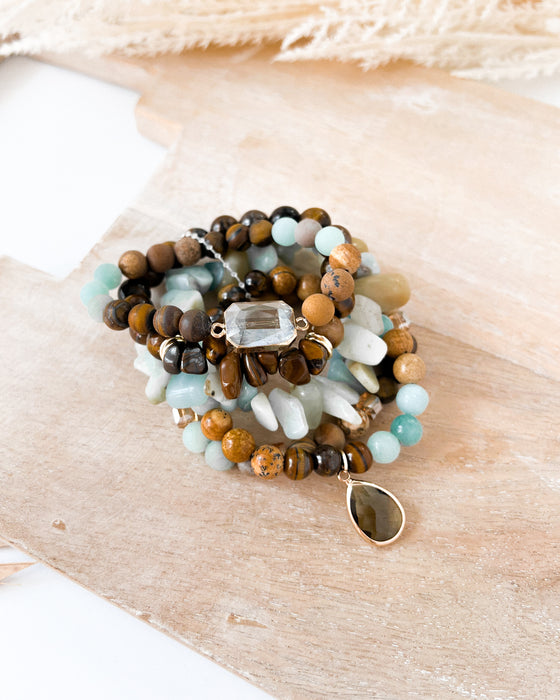 Izzy Bracelet Set [brown/blue]